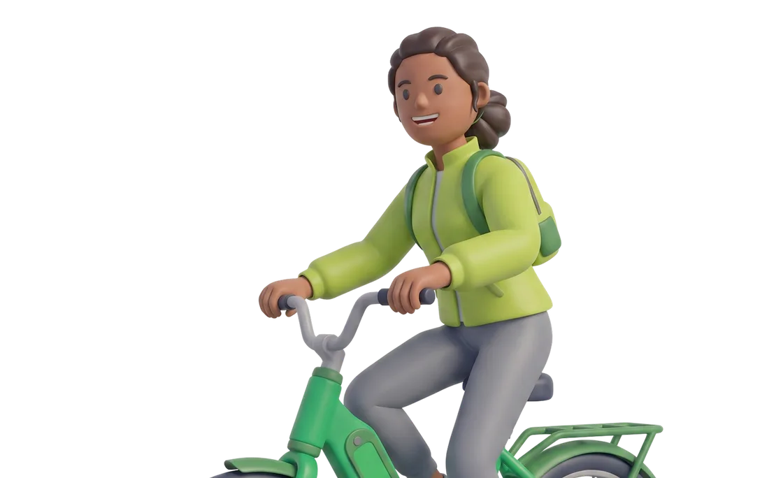 Pessoas usando bikes e patinetes gerenciados pelo Mob NOW